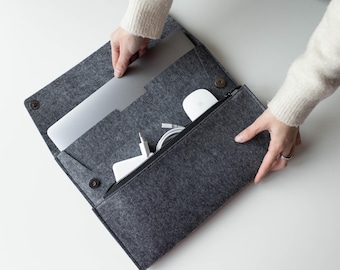 MacBook Hülle, Filz Slim Laptoptasche, Macbook Air Hülle, Laptop Zubehör, Laptop Hülle Hülle Macbook Pro Hülle Danke Geschenk für Schwester