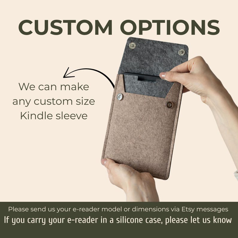 Kindle Sleeve, Cute Kindle Sleeve, Padded Kindle Case, Kindle Accessories, Kindle Cover, Ereader Accessories, Gift For Book Lovers image 7