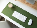 Felt Desk Mat Scalloped Edges, Green Desk Pad Aesthetic, Large Cute Mousepad Sister Gift, Employee Appreciation Gift, Women Desk Accessories product logo