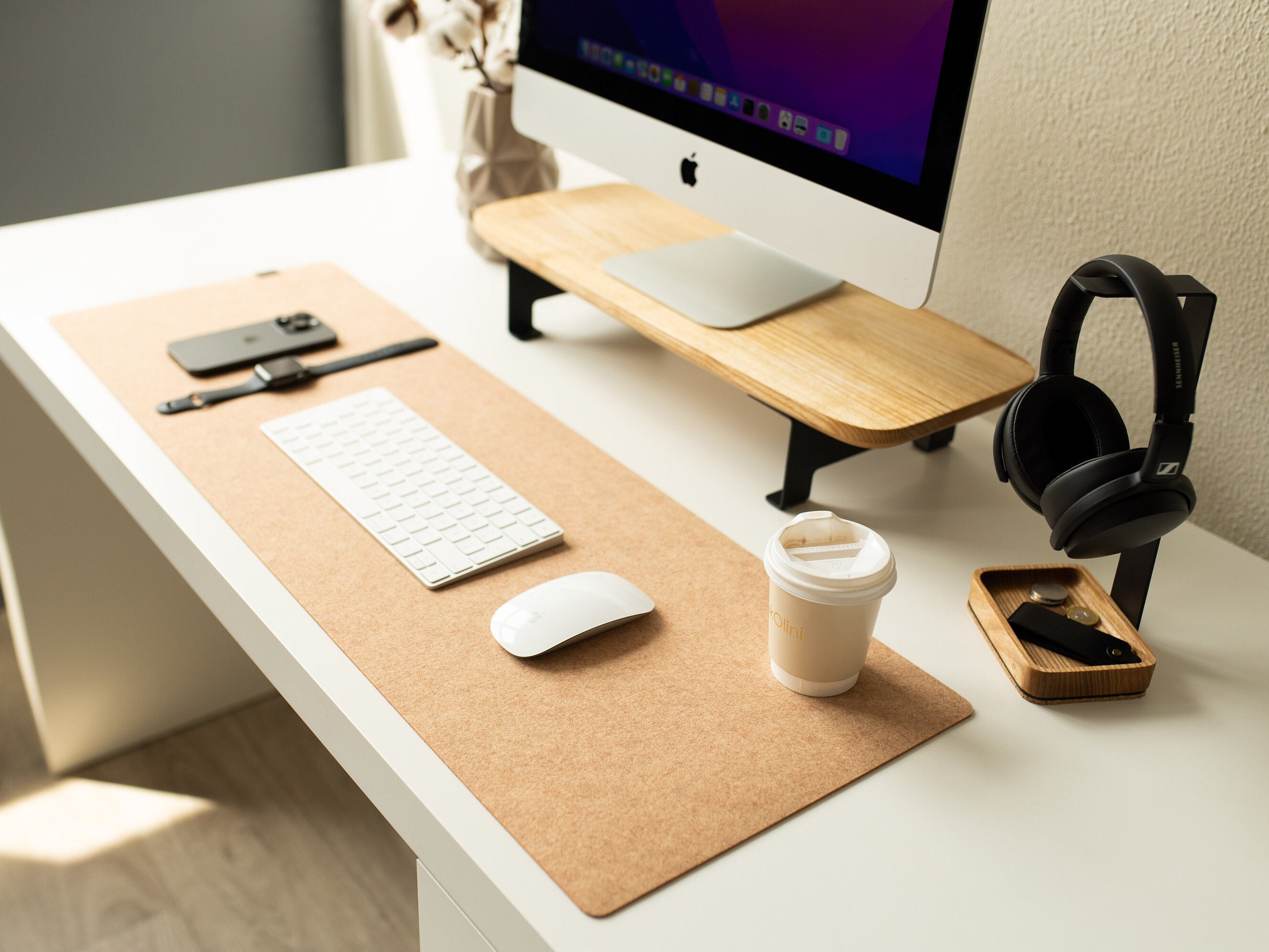 Felt Desk Mat, Keyboard Pad, Desk Accessories, Computer Desk Mat ...