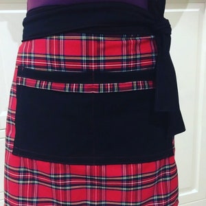 Tablier tailleur, tartan poly viscose unique serveuse cuisinier bistro chef chef, unisexe. https://dandlsewinguk.etsy.com/