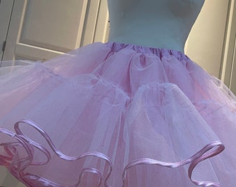 Handmade made to order, pink dress net petticoat skirt vintage style.