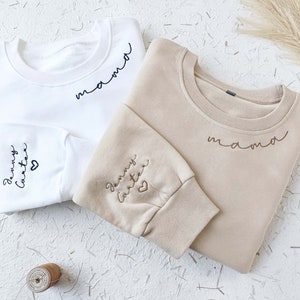 Custom Mama Emboidered Sweatshirt,Personalized Mom Sweater,Mom Crewneck With Names,Gift For Mom