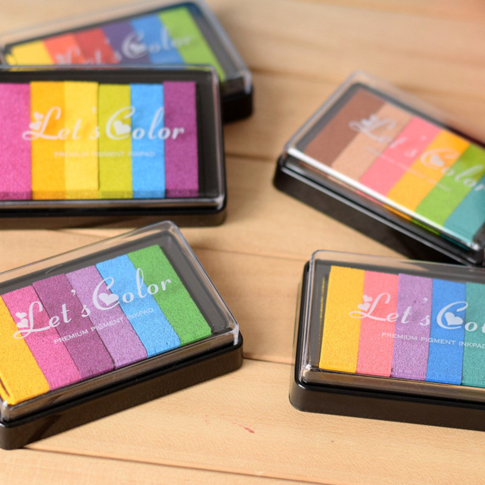 Rainbow Ink Pad 6Color Ink Pad Ink MultiColor Ink Pad Etsy
