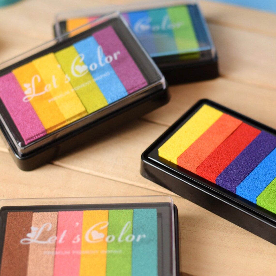 Rainbow Ink Pad 6Color Ink Pad Ink MultiColor Ink Pad Etsy
