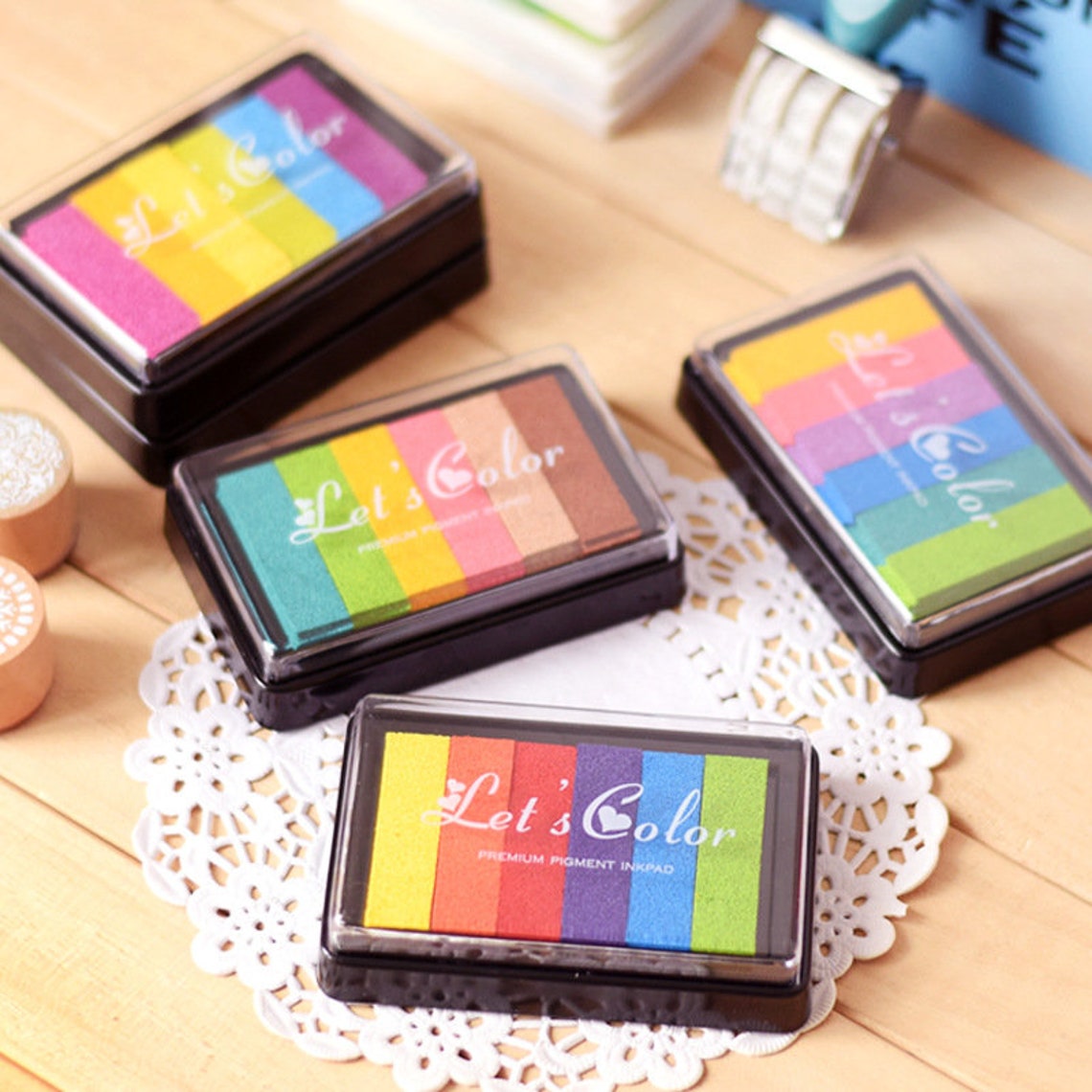 Posh impressions rainbow ink