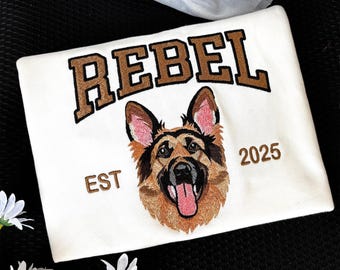 Sudadera bordada para mascotas, sudadera con capucha bordada para perro, sudadera bordada con cara de perro personalizada con foto, regalo para amantes de las mascotas, regalo para mamá