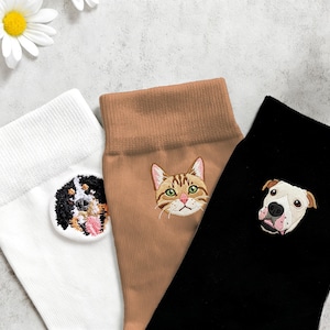 Personalisierte Hundesocken, Personalisiertes Hundesocken, Einzigartiges Haustier Geschenk für Frauen oder Männer, Haustier Geschenk für Hundemama Weihnachtsgeschenke