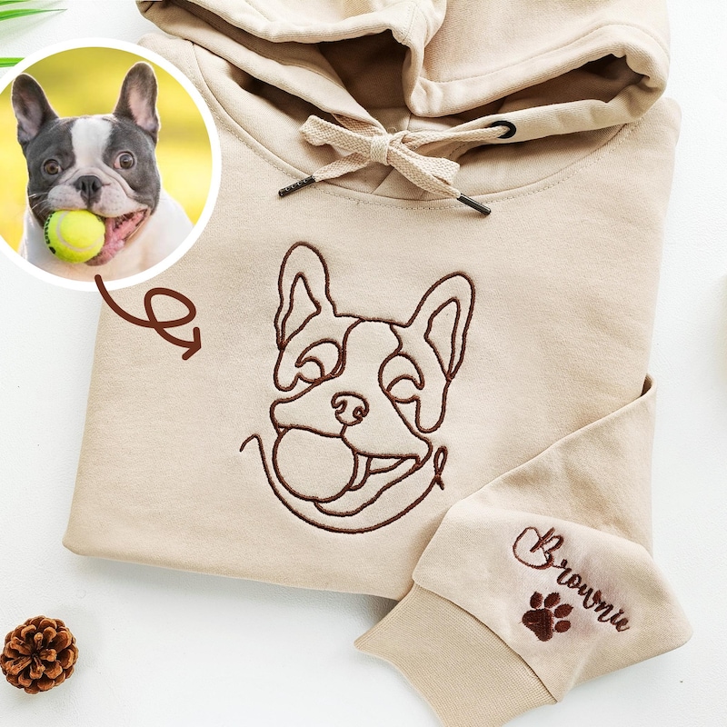 Near Me Custom Embroidered Dog Sweatshirt Custom Dog Sweater