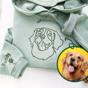 Personalised Embroidered Dog Hoodie,One-line Pet Sweatshirt,Dog Mom Sweater,Gifts for Dog