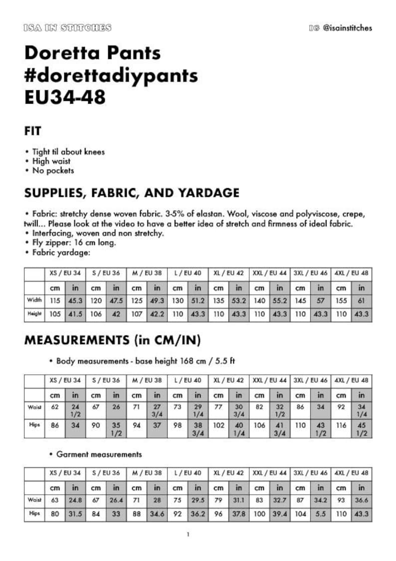 Slim Fit High Waisted Pants Doretta Digital Download PDF Sewing Pattern image 6