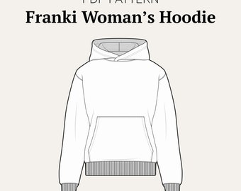 Woman's Hoodie Beginner Friendly PDF Sewing Pattern (English and French)