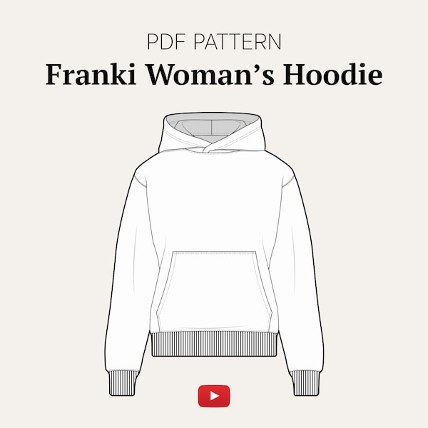 Woman's Hoodie Beginner Friendly PDF Sewing Pattern (English and French)