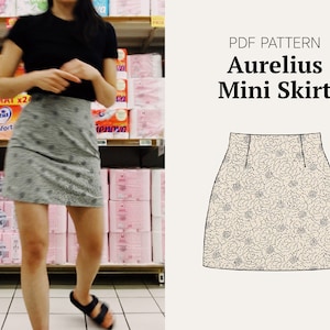 Mini Skirt #aureliusdiyskirt PDF Sewing Pattern