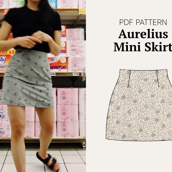 Mini jupe #aureliusdiyskirt PDF Patron de couture