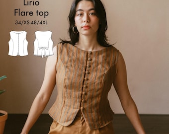 Lirio Flare Summer Top Women's Sewing Pattern