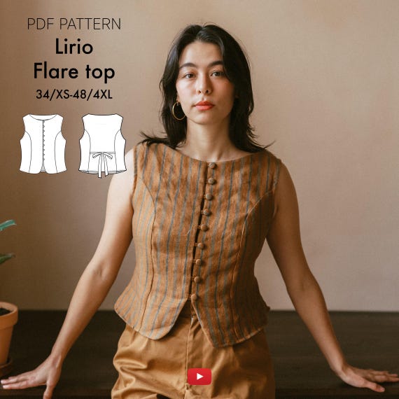Lirio Flare Summer Top Women's Sewing Pattern