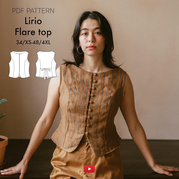 Lirio Flare Summer Top Women's Sewing Pattern