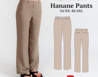 Casual straight legs flowy pants #hananediypants