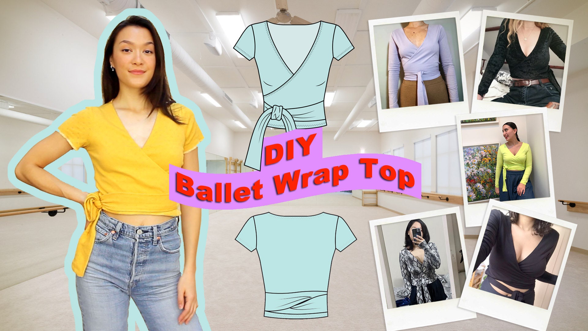 Jada Ballet Knit Wrap Top PDF Patron De Couture - Etsy