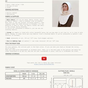 Comfort Hood Balaclava Hat 7 adult sizes PDF sewing pattern image 2