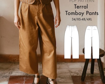 Terral Tomboy Pants for women PDF Sewing Pattern