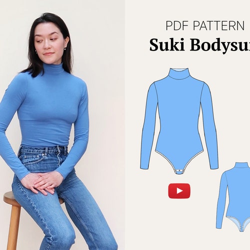 Men's Bodysuit Pattern Basic Pdf Sewing Pattern Block Etsy