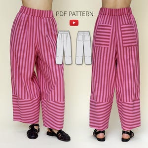Easy Barrel Legs Orbi Pants Women's Digital Sewing Pattern