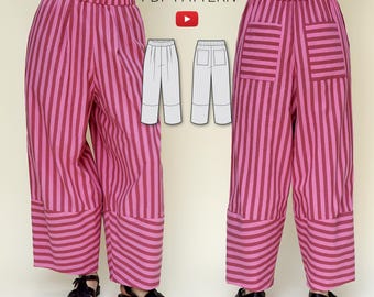 Easy Barrel Legs Orbi Pants Women's Digital Sewing Pattern