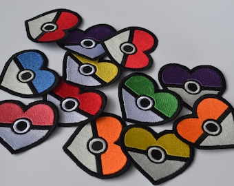 Patches de passar a ferro em formato de coração
