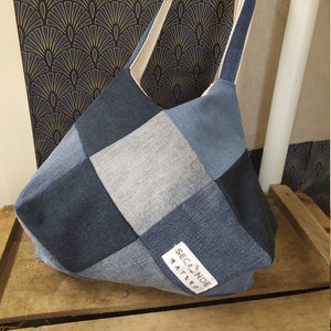 Sac Patchwork en jean et coton recyclé