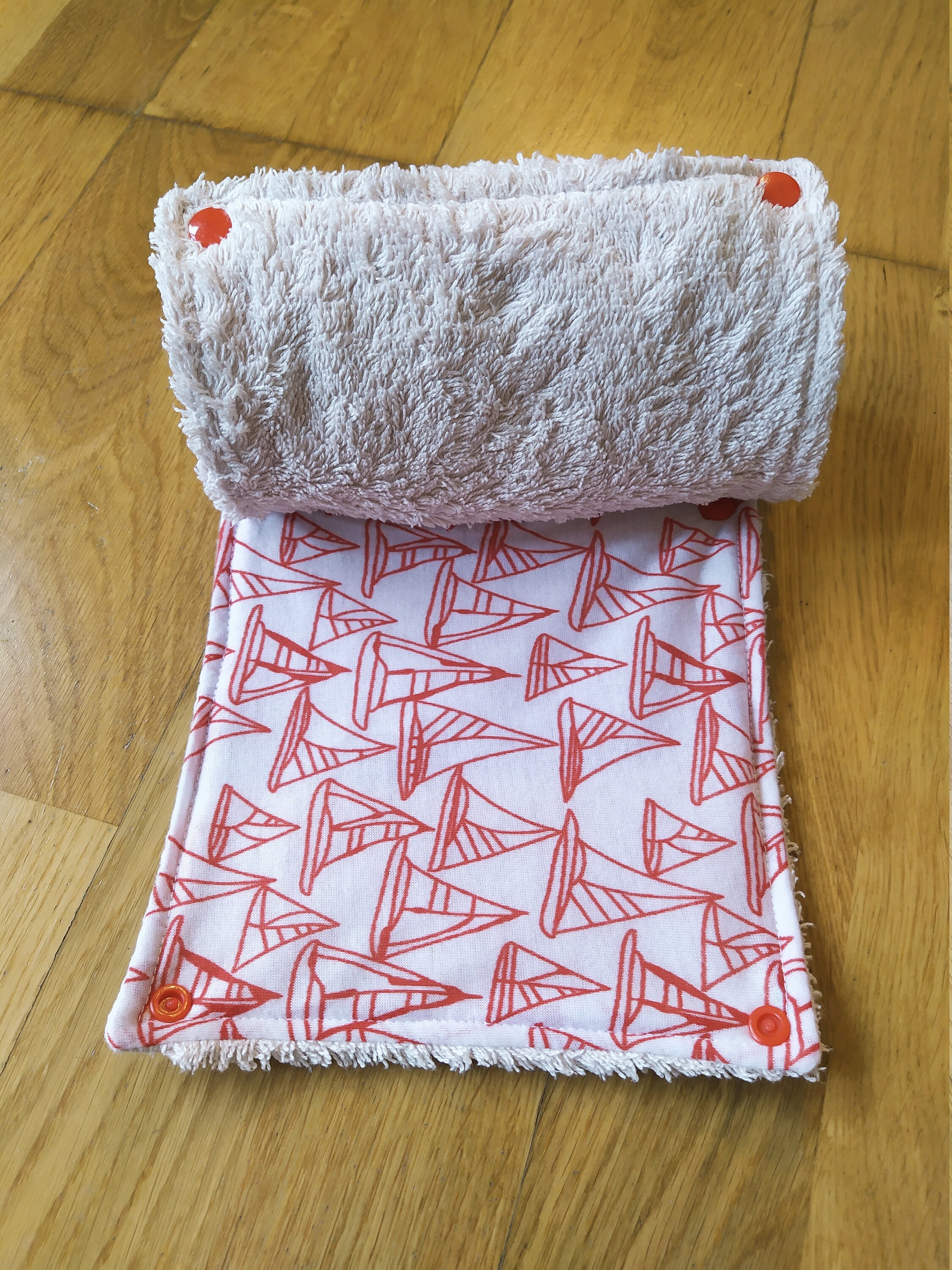 Essuie-Tout Lavable/8 Lingettes Coton Double Face avec Pressions