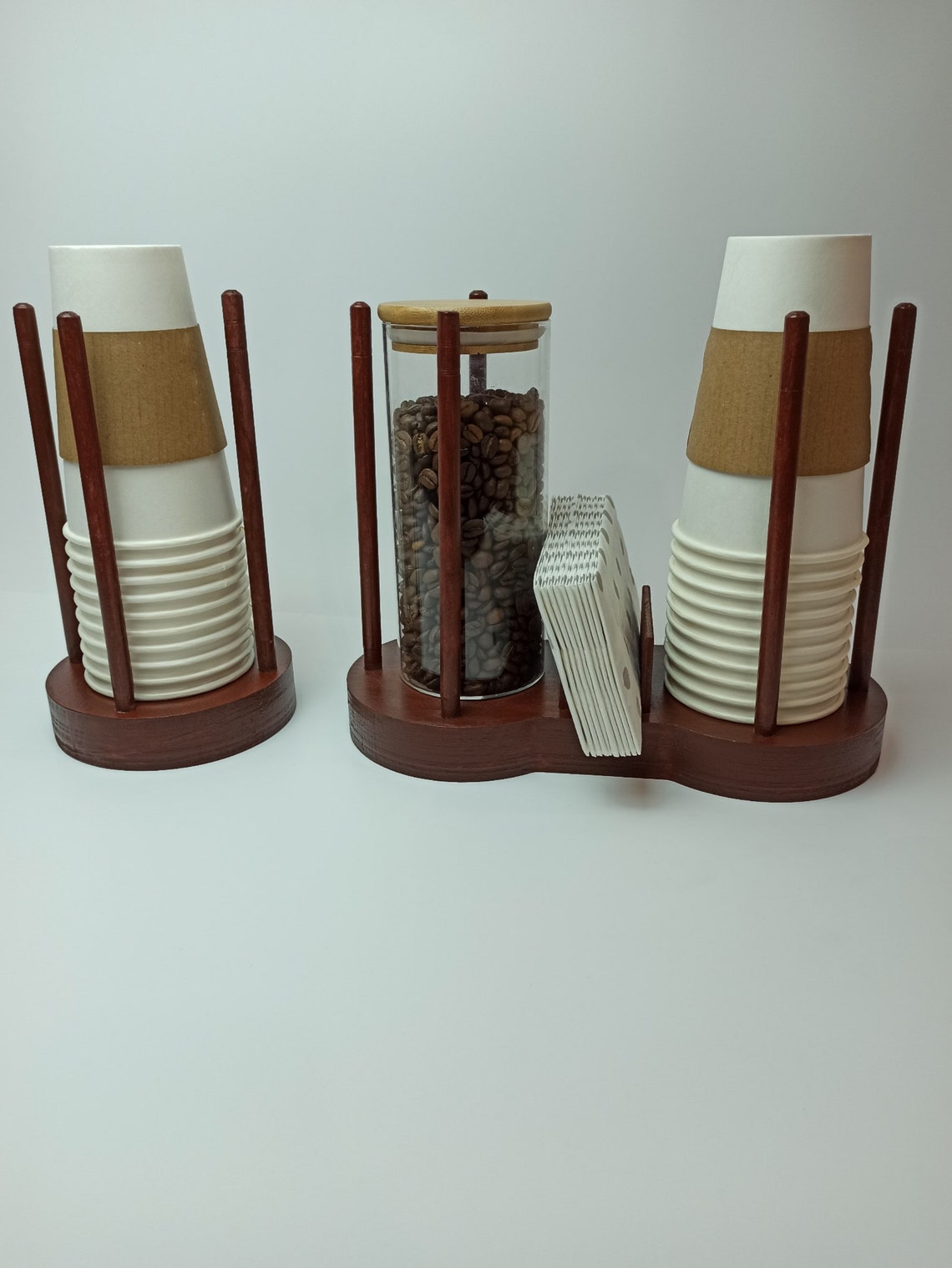 New style wooden BROWN cup holder Brown Cup holder Wooden Etsy