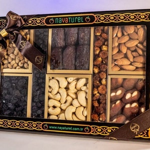 Special Mixed Natural Fruit Box, Natural Fruit Box, Luxury Gift Box, Luxury Gift Box, Dried Fruit, Housewarming  Gift, Turkish Delight, Gift