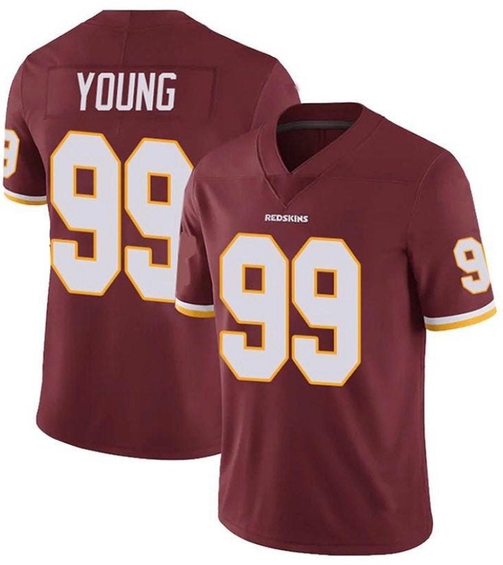 Chase Young 99 Jersey Washington Football Team | Etsy