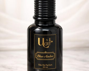 Perfume de lujo en spray 50 ml / Ámbar azul / Perfume unisex de lujo ámbar