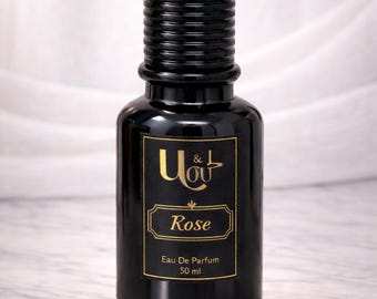 Perfume de lujo en spray de 50 ml / Rosa / Rosa intensa, fragancia unisex