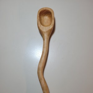 Large Hand Carved Cherry Wooden Ladle