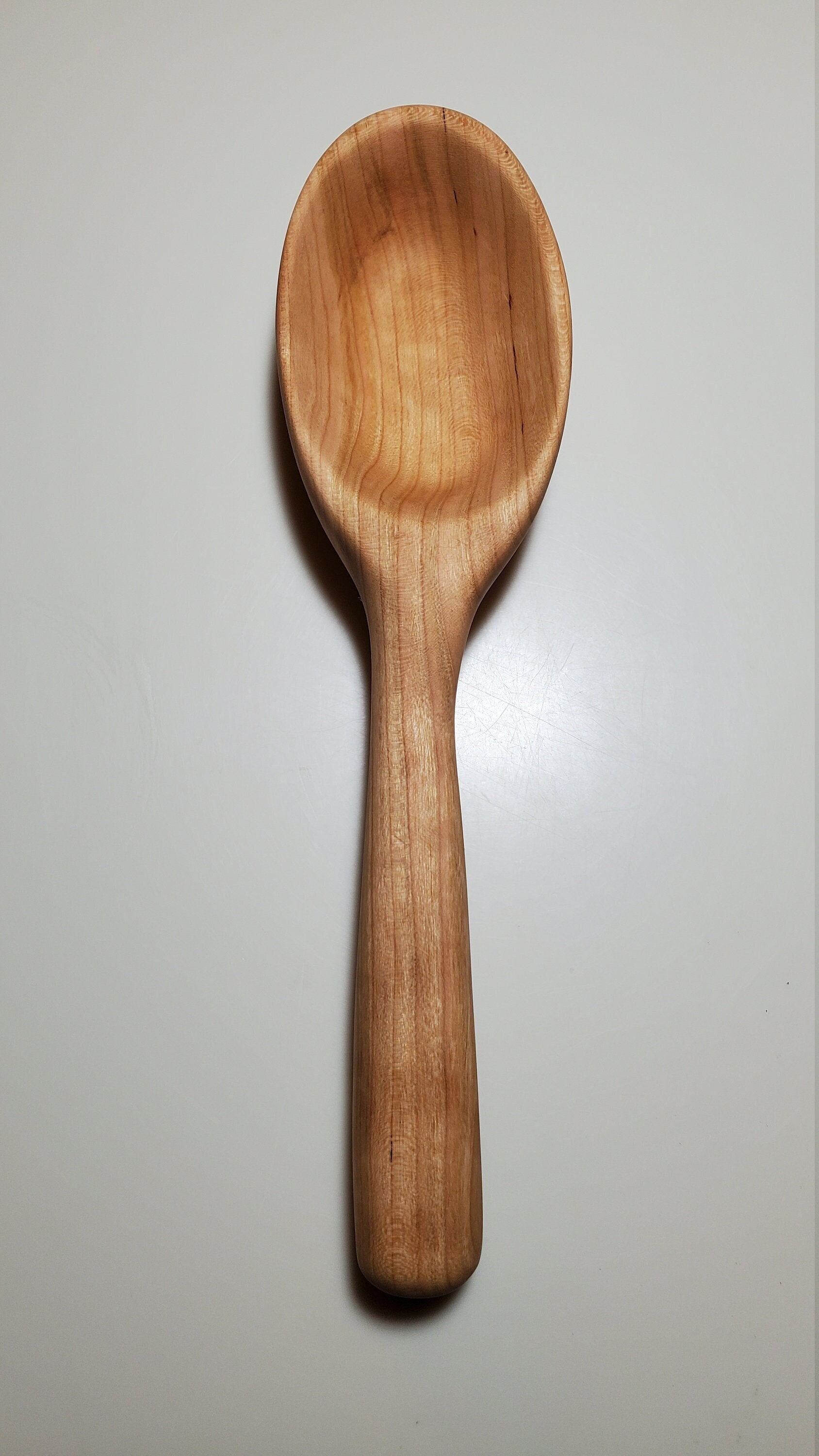 Large Hand Carved Cherry Wooden Ladle Etsy UK