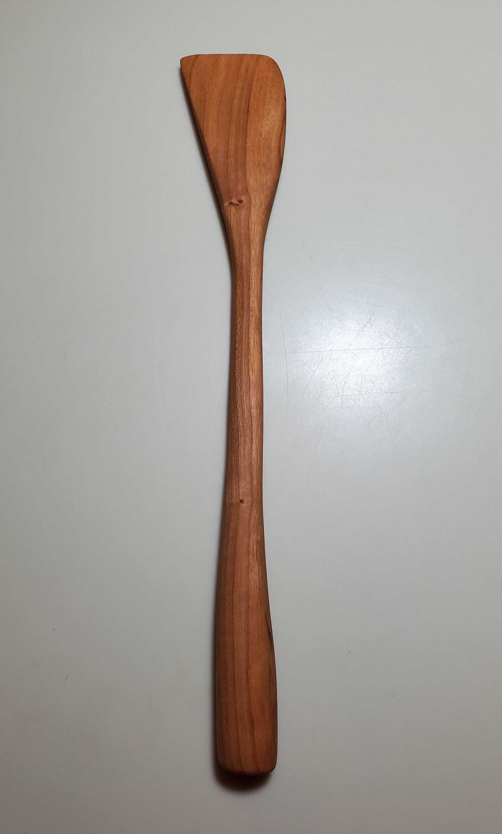Hand Carved Cherry Wooden Spatula Etsy