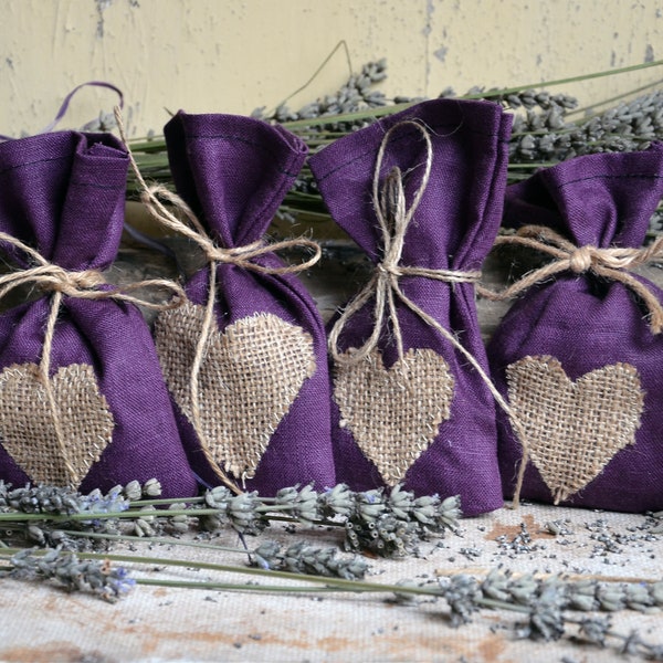 Linen Lavender sachet filled with organic lavender