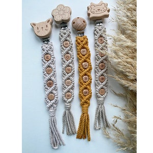 Macrame pacifier chain BOHO