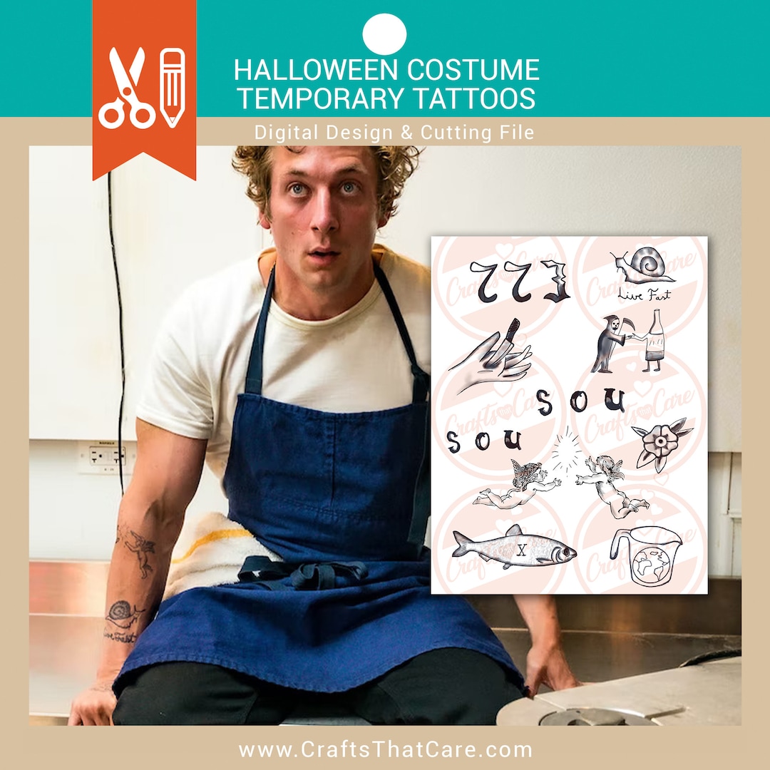 HALLOWEEN Digital Download Carmy the Bear Temporary Tattoos Etsy