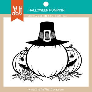HALLOWEEN | Pumpkin Svg, Witch Hat Svg, Halloween Svg, Pumpking Svg, Vector Cut file, Decal, Sticker, SVG, PNG, 1, Instant Digital Download