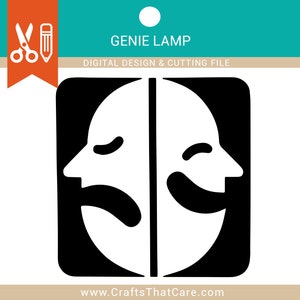 Theatre Faces | SVG | PNG | Digital Download | Cricut | Silhouette | Cut File | Instant Download