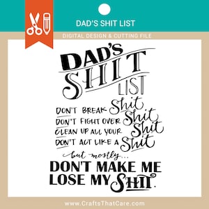 DAD LIFE, Lista de Mierdas de Papá, Día del Padre svg, Regalo del Día del Padre, Regalo para el abuelo, Regalo para el hijo, Regalo del Padre de la Novia, Camiseta de papá svg