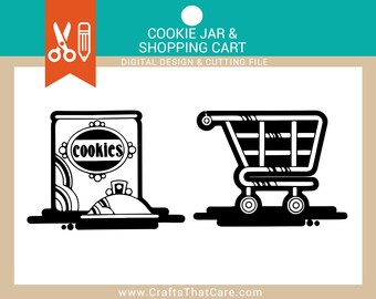 Biscottiera / Carrello / SVG / PNG / File di taglio / Download istantaneo