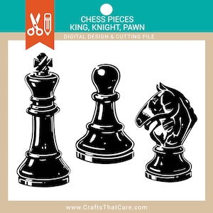SALLE DE JEUX, svg de pièces d&#39;échecs, pièces d&#39;échecs uniques, cadeau de fête des pères, svg de fête des pères, jeu d&#39;échecs