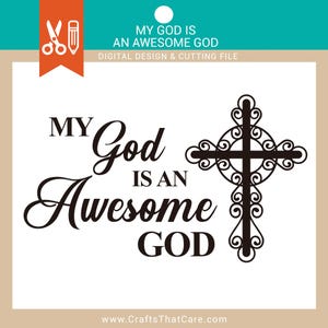 FE / Mi Dios es un Dios maravilloso svg, Impresiones de inspiración cristiana, Regalos cristianos, Archivos SVG, Gráficos, Camisetas, Tazas, Vidrieras
