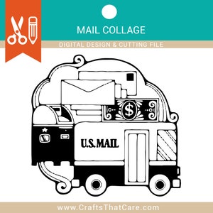 Caminhão de correio | Envelope | Caixa de correio | SVG | Download digital | Cortar arquivo | Download instantâneo
